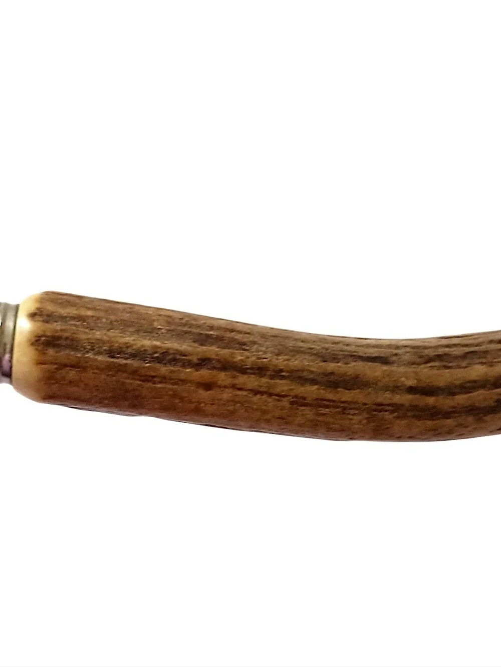 Vintage Solingen Knife Sharpener Steel Rod Stag Horn Antler Handle Germany